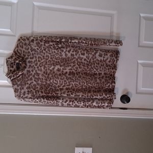 Sheer turtle neck top